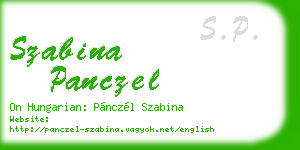 szabina panczel business card