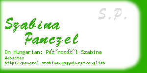 szabina panczel business card